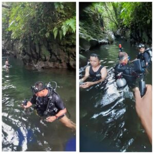 Tenggelam di Curug Penganten, BPBD Ciamis Rela Menyelam Evakuasi Kamera Milik WNA