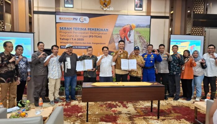 Dukung infrastruktur irigasi dan ketahanan pangan, BBWS Citanduy Serah Terima Program P3TGAI