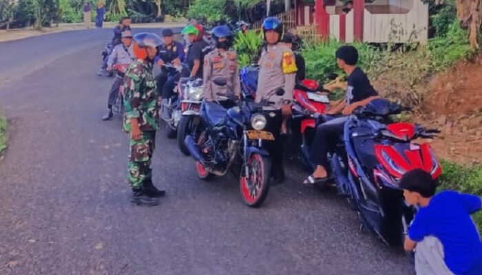 Polsek Langkaplancar Amankan Motor Berknalpot Brong Saat Patroli Ngabuburit
