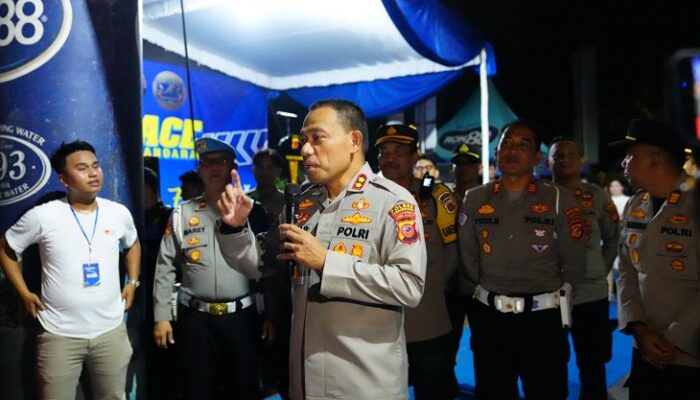 Cegah Balap Liar, Polres Pangandaran Gelar Lomba Lari Sprint Tengah Malam