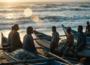 Angin Barat Mengurung Nelayan Pangandaran di Daratan