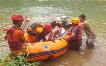 Hendak Ambil Sandal Hanyut, Dua Remaja Tenggelam di Sungai Citanduy
