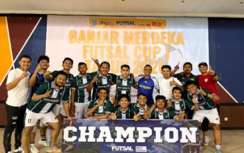 HUT RI ke 81, Tim Futsal Polres Banjar Sabet Juara 1 Turnamen Antar OPD